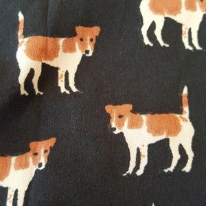 fornash Accessories - Fornash Black Preppy Puppy Faux Silk Scarf fornash Accessories - Fornash Black Preppy Puppy Faux Silk Scarf